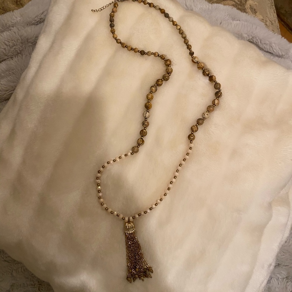Beaded Tassel Necklace